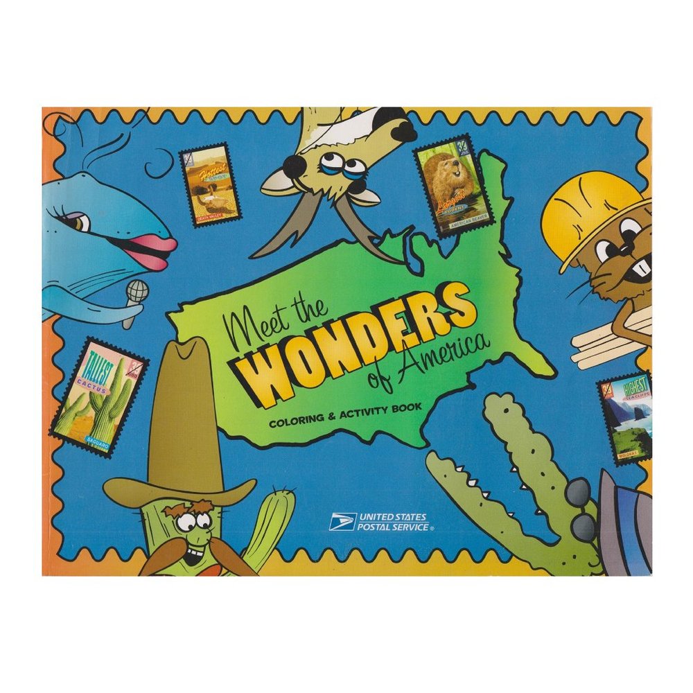 USPS Meet The Wonders Of America Coloring And Activity Book May 2006